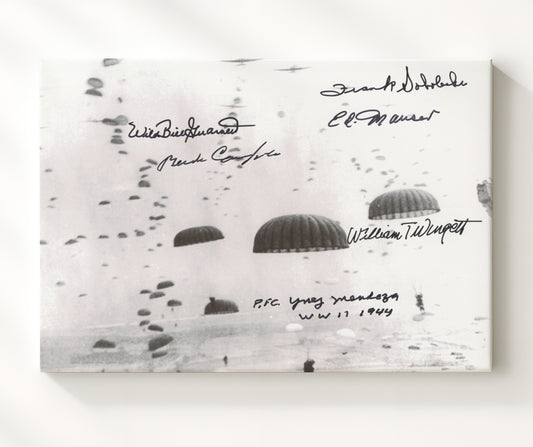 D-Day Paratroopers - Normandy Airborne Drop 1944 8x10 Canvas history wall art