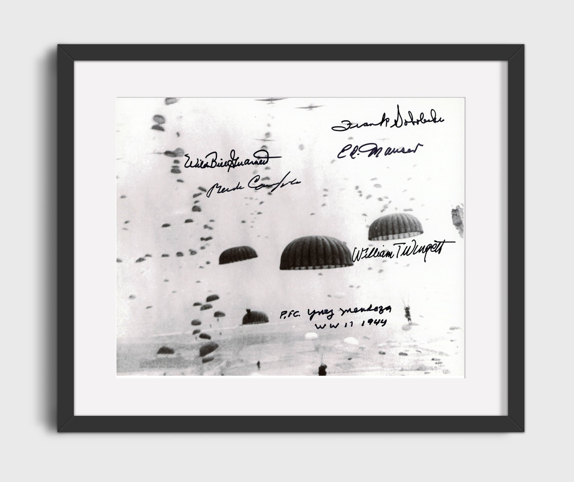 Historical - D-Day Paratroopers - Normandy Airborne Drop 1944  - Landscape History Wall Art