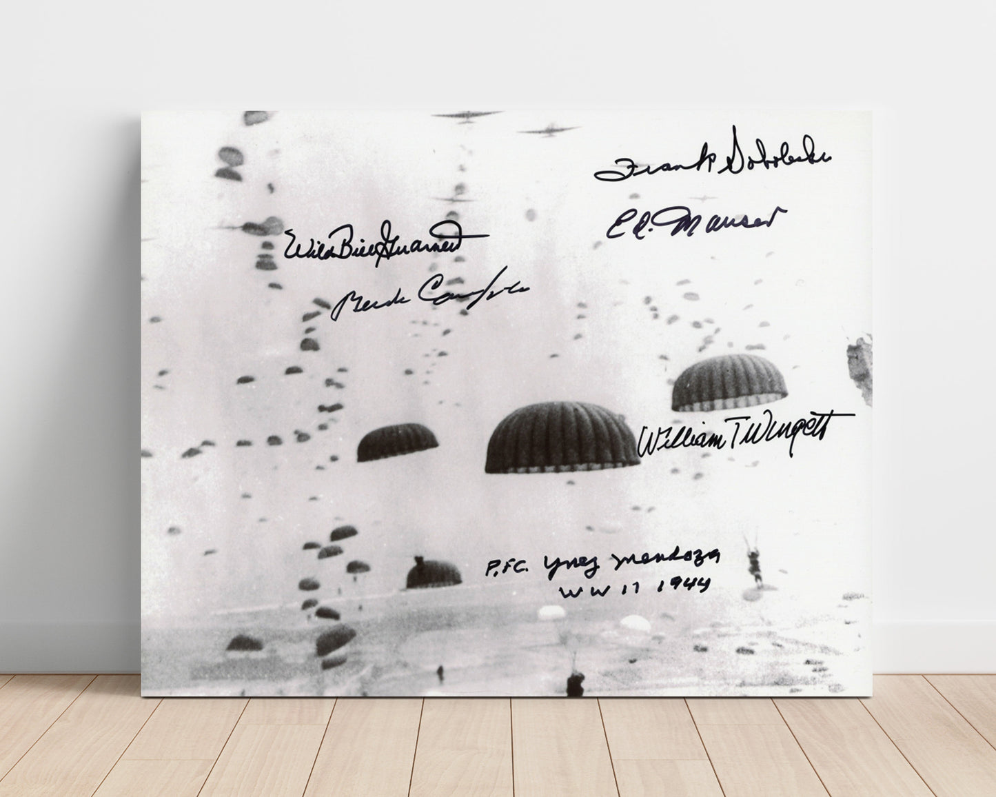 Historical - D-Day Paratroopers - Normandy Airborne Drop 1944  - Landscape History Wall Art