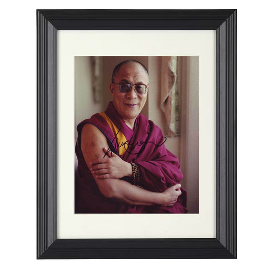 Dalai Lama - Reflective Image - Framed Print - 8x10 Beveled Frame