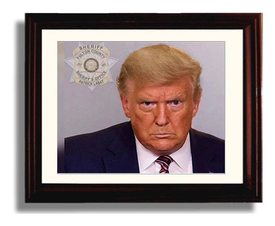 Historical - Donald Trump - Fulton County Booking Portrait 2023 - Landscape History Wall Art