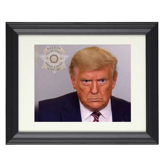 Donald Trump - Fulton County Booking 2023 8x10 Beveled Frame history wall art