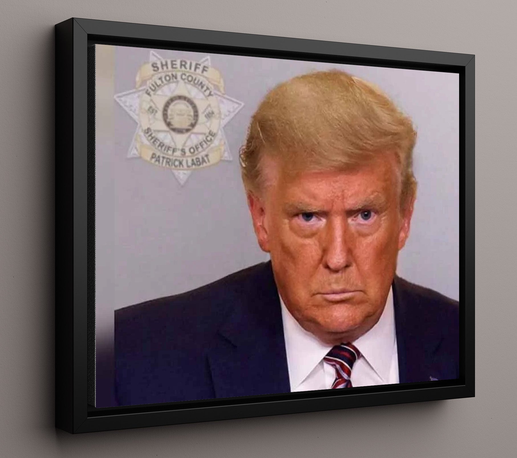 Historical - Donald Trump - Fulton County Booking Portrait 2023 - Landscape History Wall Art