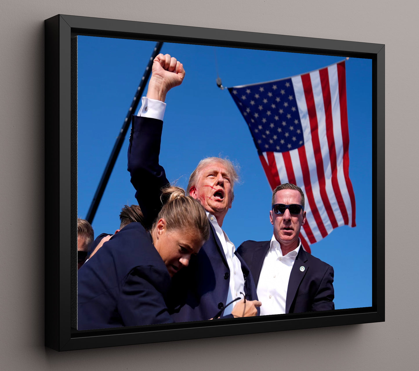 Historical - Donald Trump - Keep Fighting Rally Moment 2024 - Landscape History Wall Art