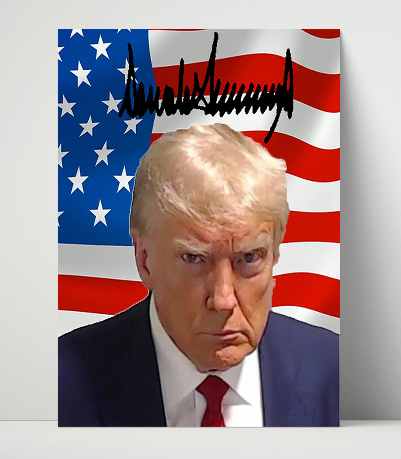 Historical - Donald Trump - Mug Shot Patriot History Wall Art