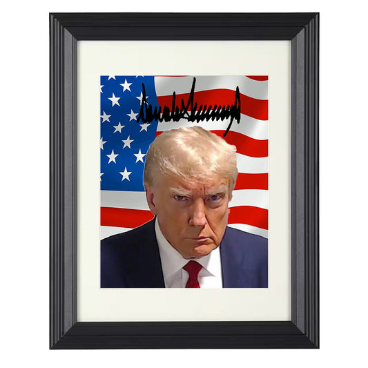 Donald Trump - Mug Shot - Framed Print - 8x10 Beveled Frame