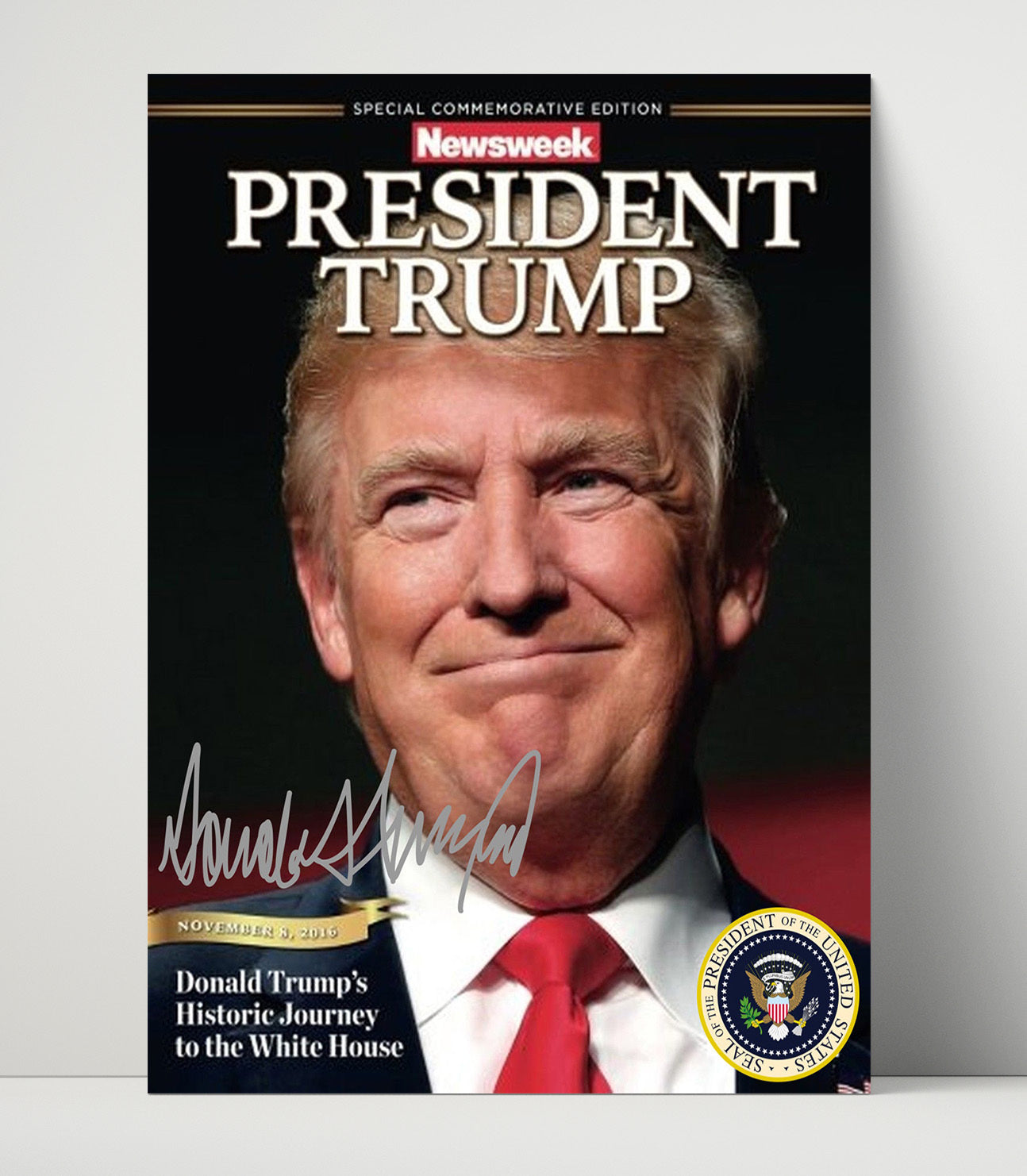 Historical - Donald Trump - Newsweek Commemorative Cover 2016 History Wall Art