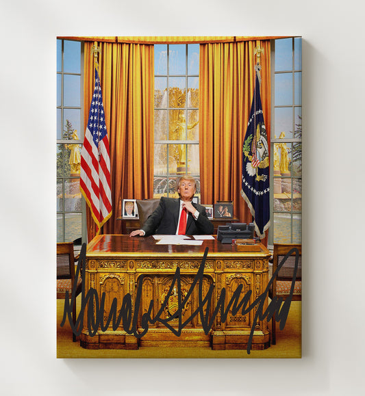 Donald Trump - Oval Office Desk 2017 8x10 Canvas history wall art