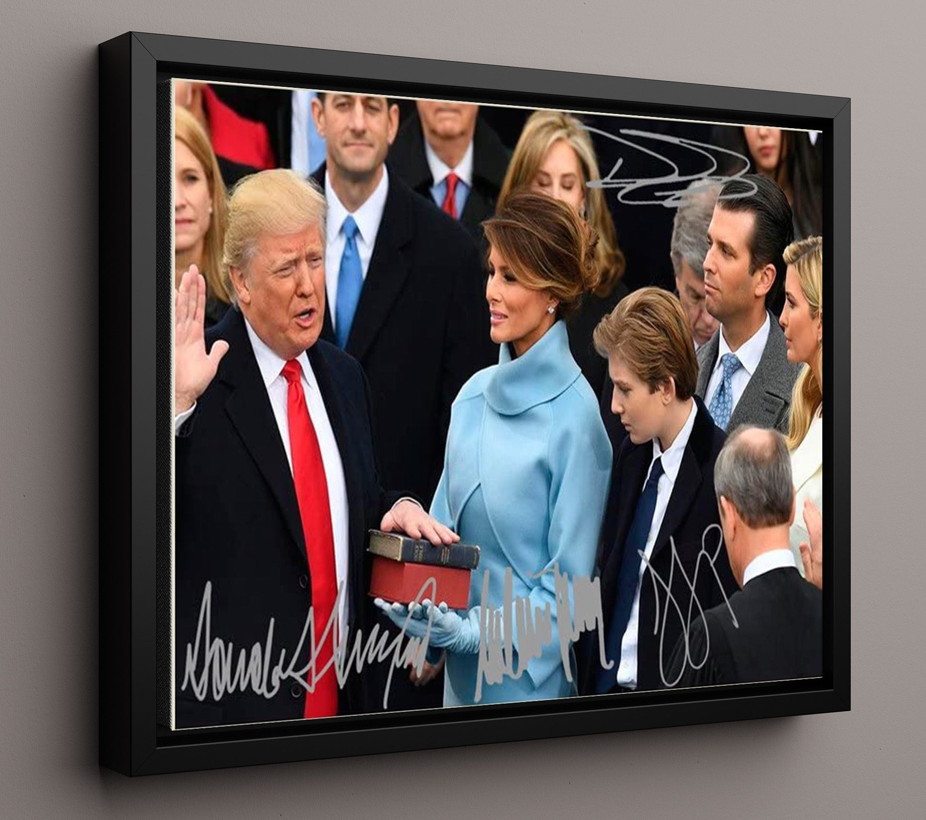 Historical - Donald Trump - Presidential Inauguration Oath Ceremony 2017 - Landscape History Wall Art