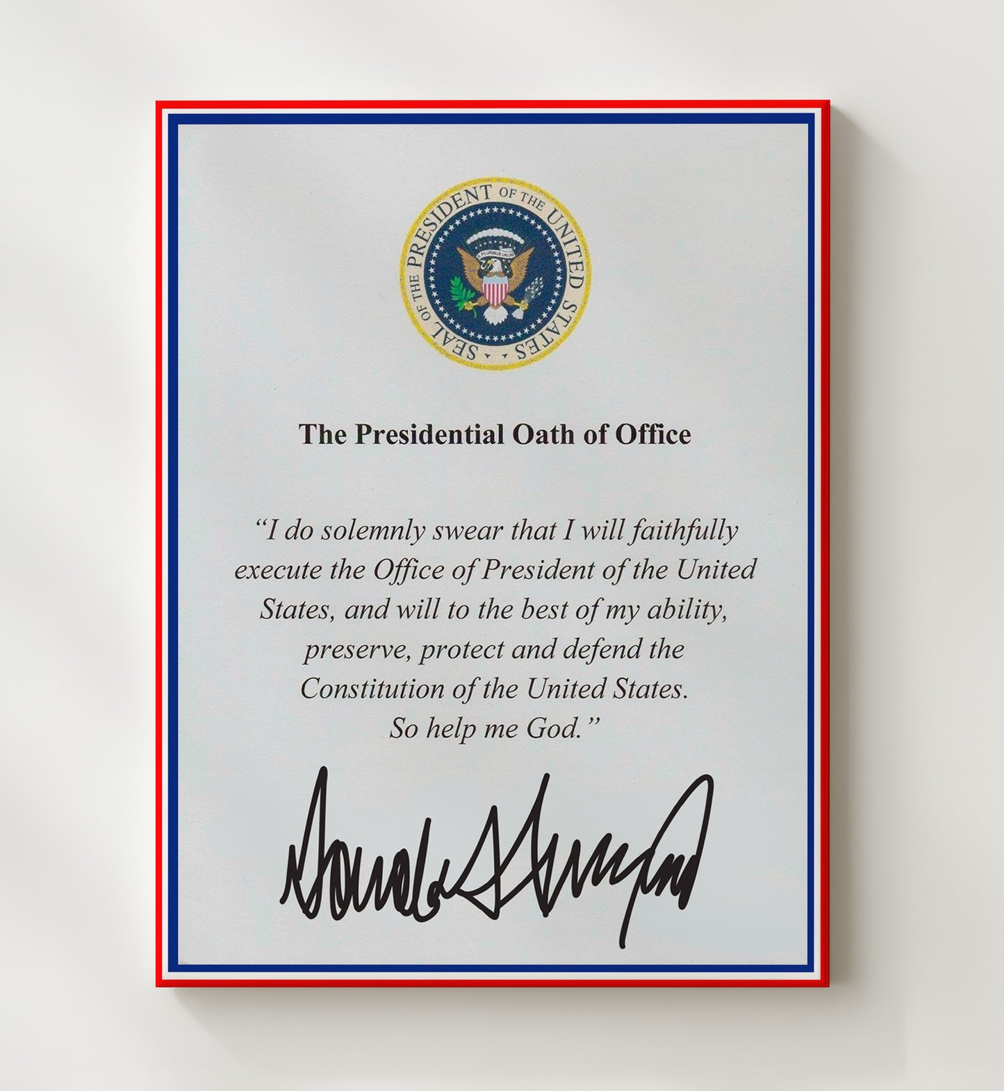 Historical - Donald Trump - Presidential Oath Of Office Print History Wall Art