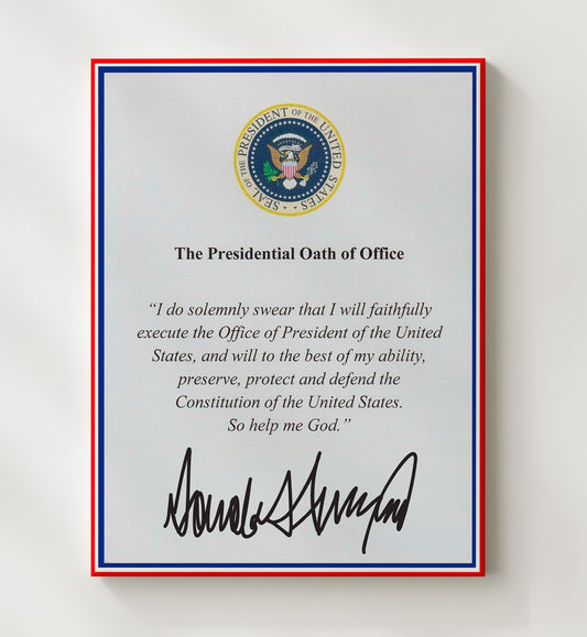 Donald Trump - Presidential Oath of Office Print 8x10 Canvas history wall art