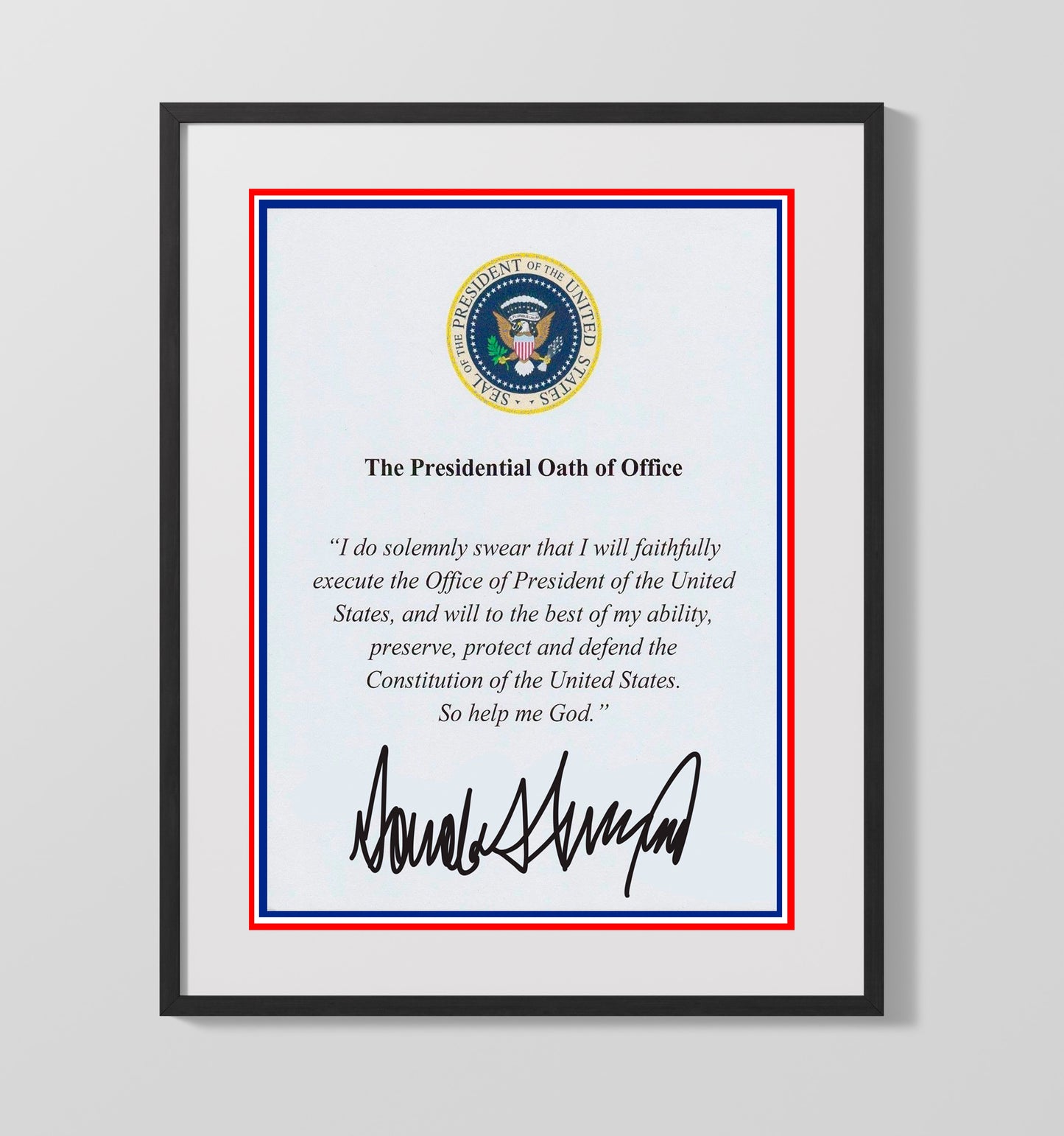Historical - Donald Trump - Presidential Oath Of Office Print History Wall Art