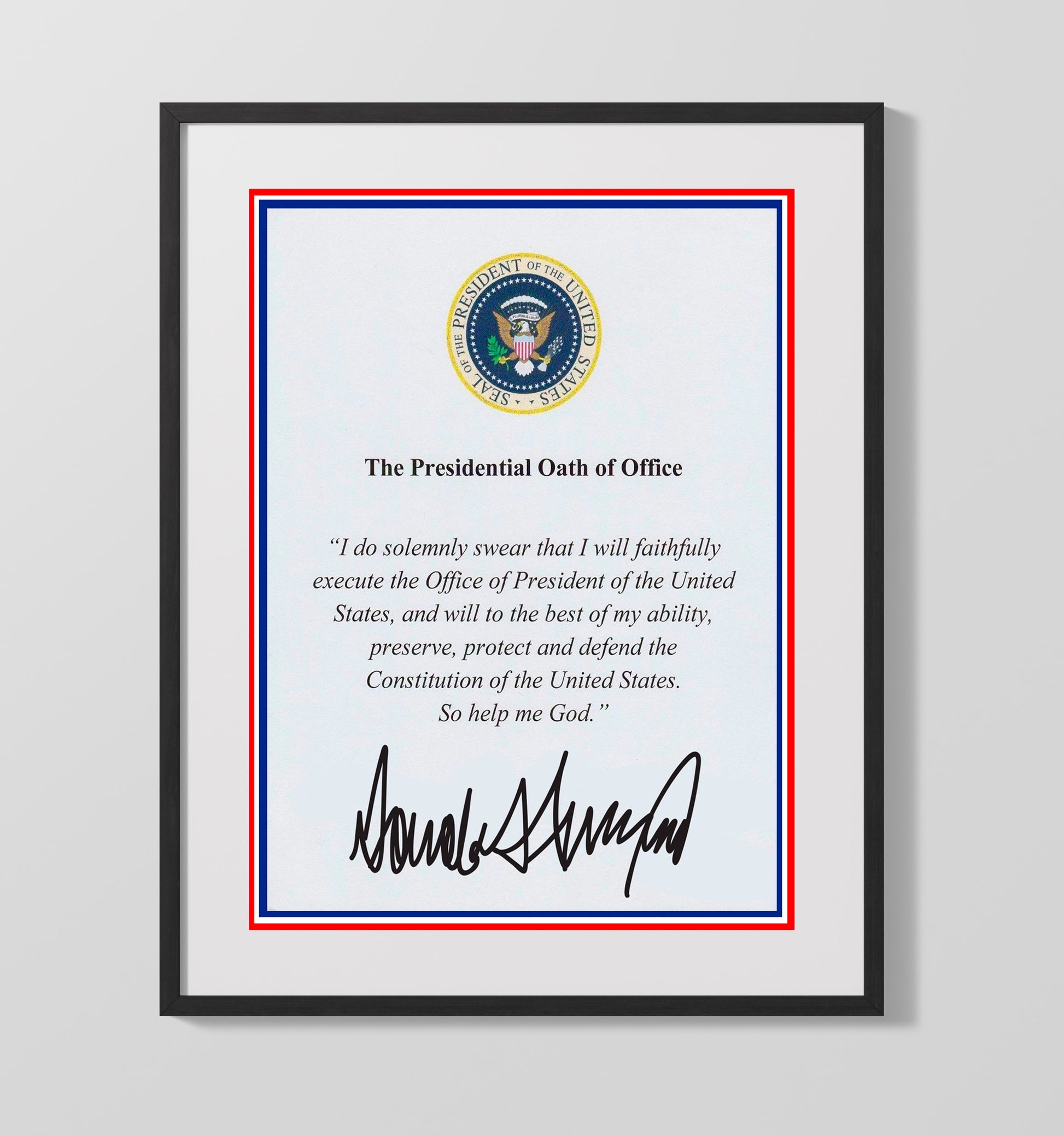 Historical - Donald Trump - Presidential Oath Of Office Print History Wall Art