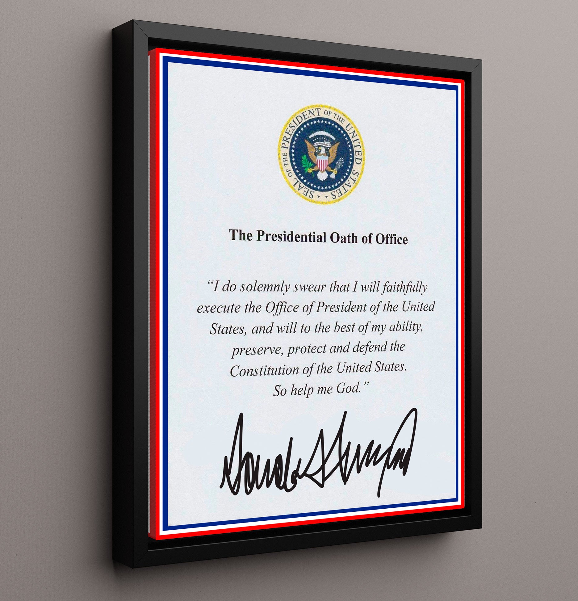 Historical - Donald Trump - Presidential Oath Of Office Print History Wall Art