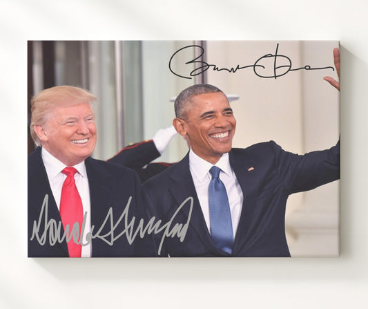 Donald Trump and Barack Obama - Presidential Transition Meeting 2016 8x10 Canvas history wall art