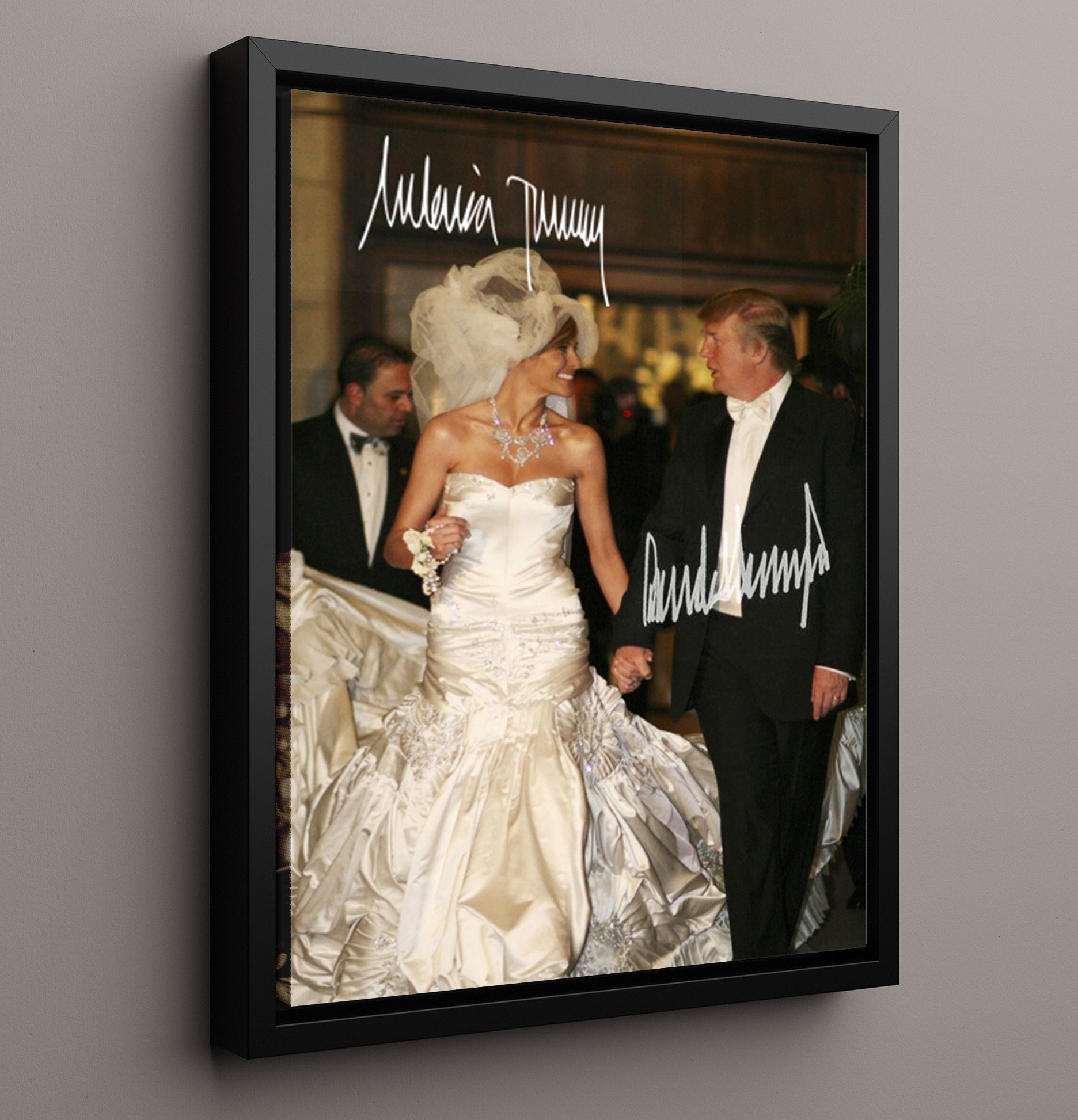 Historical - Donald Trump And Melania Trump - Wedding Portrait History Wall Art