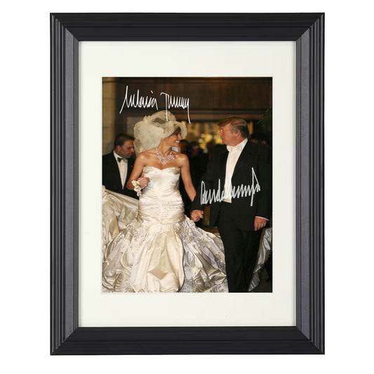 Donald Trump and Melania Trump - Wedding 8x10 Beveled Frame history wall art