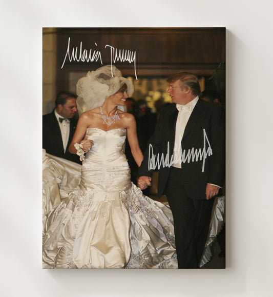 Donald Trump and Melania Trump - Wedding 8x10 Canvas history wall art