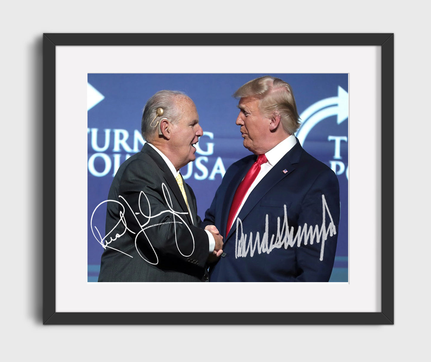 Historical - Donald Trump And Rush Limbaugh - Beacons Of Power Event Portrait - Landscape History Wall Art