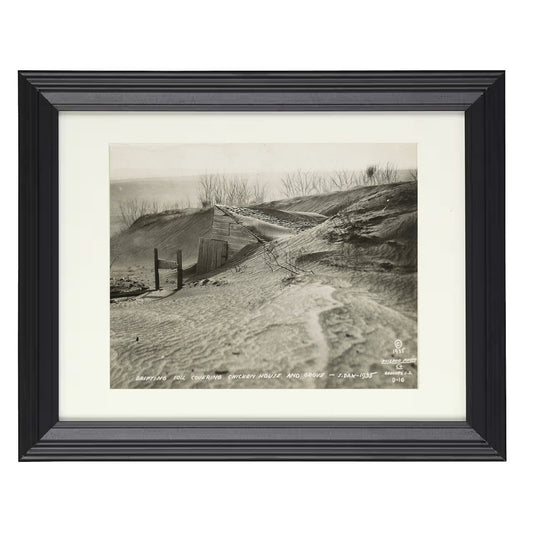 Dust Bowl - Buried Homestead South Dakota 1935 8x10 Beveled Frame history wall art