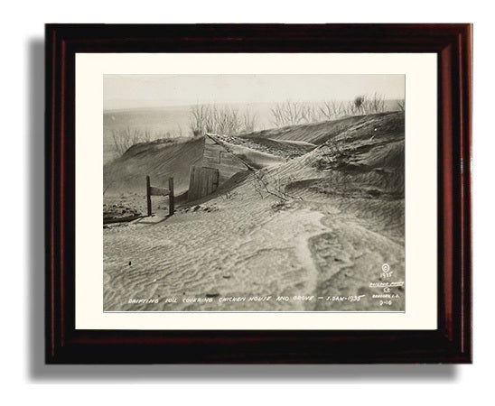 Historical - Dust Bowl - Buried Homestead South Dakota 1935 History Wall Art
