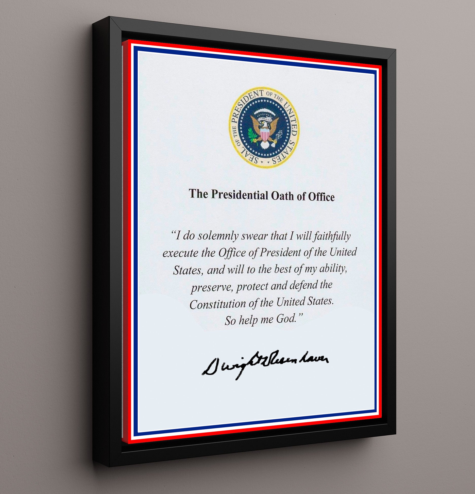 Historical - Dwight D. Eisenhower - Presidential Oath Of Office Print History Wall Art