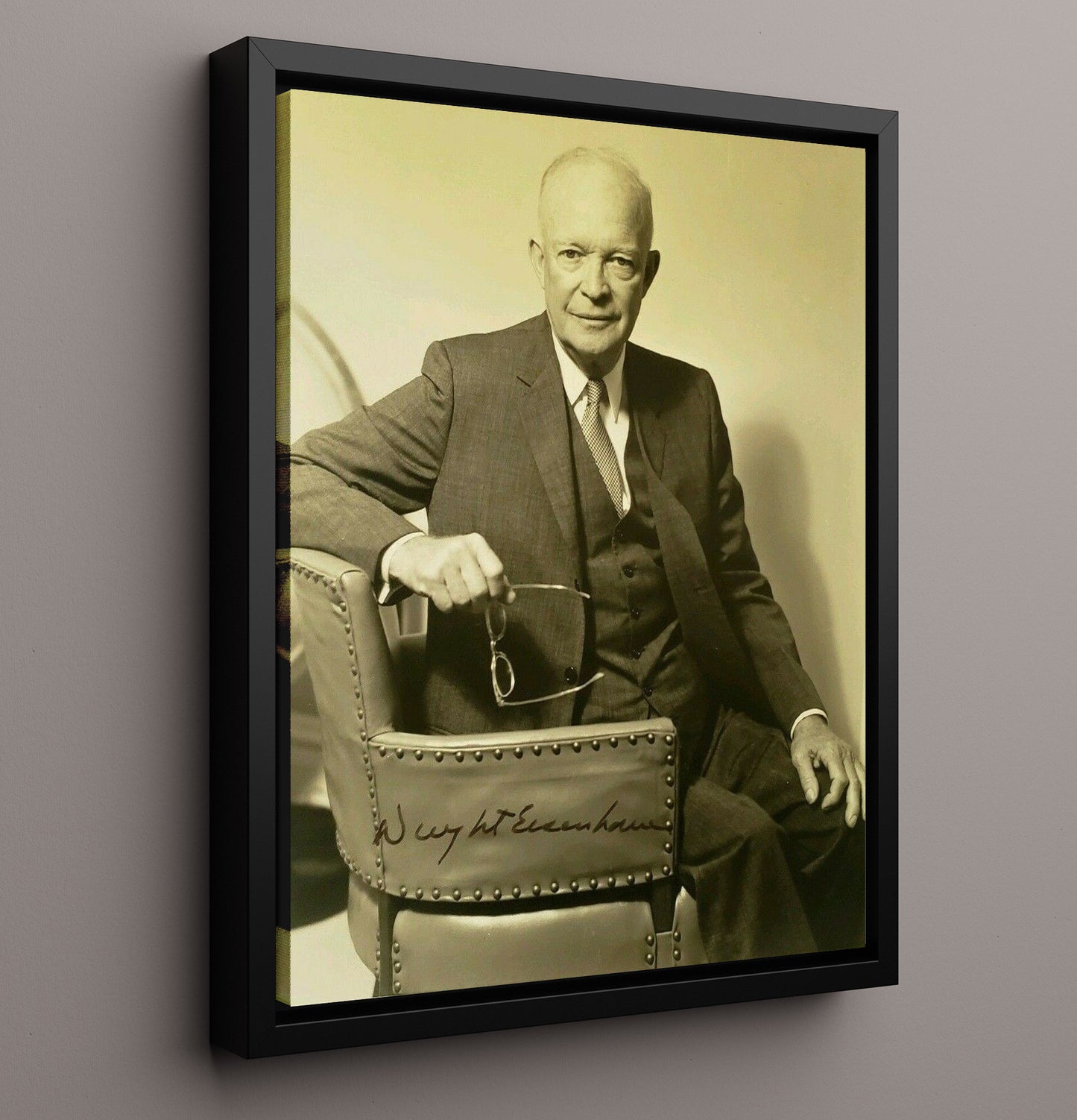 Historical - Dwight D. Eisenhower - Presidential Portrait 1950S History Wall Art