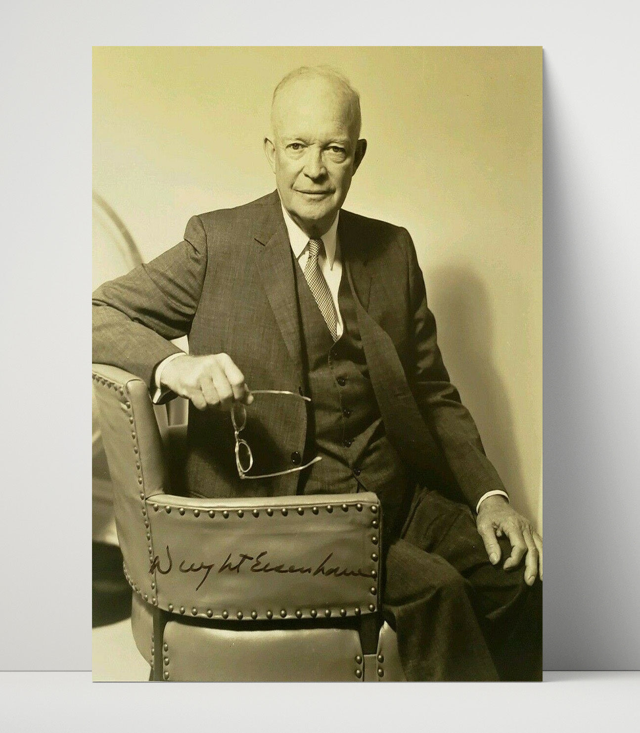 Historical - Dwight D. Eisenhower - Presidential Portrait 1950S History Wall Art