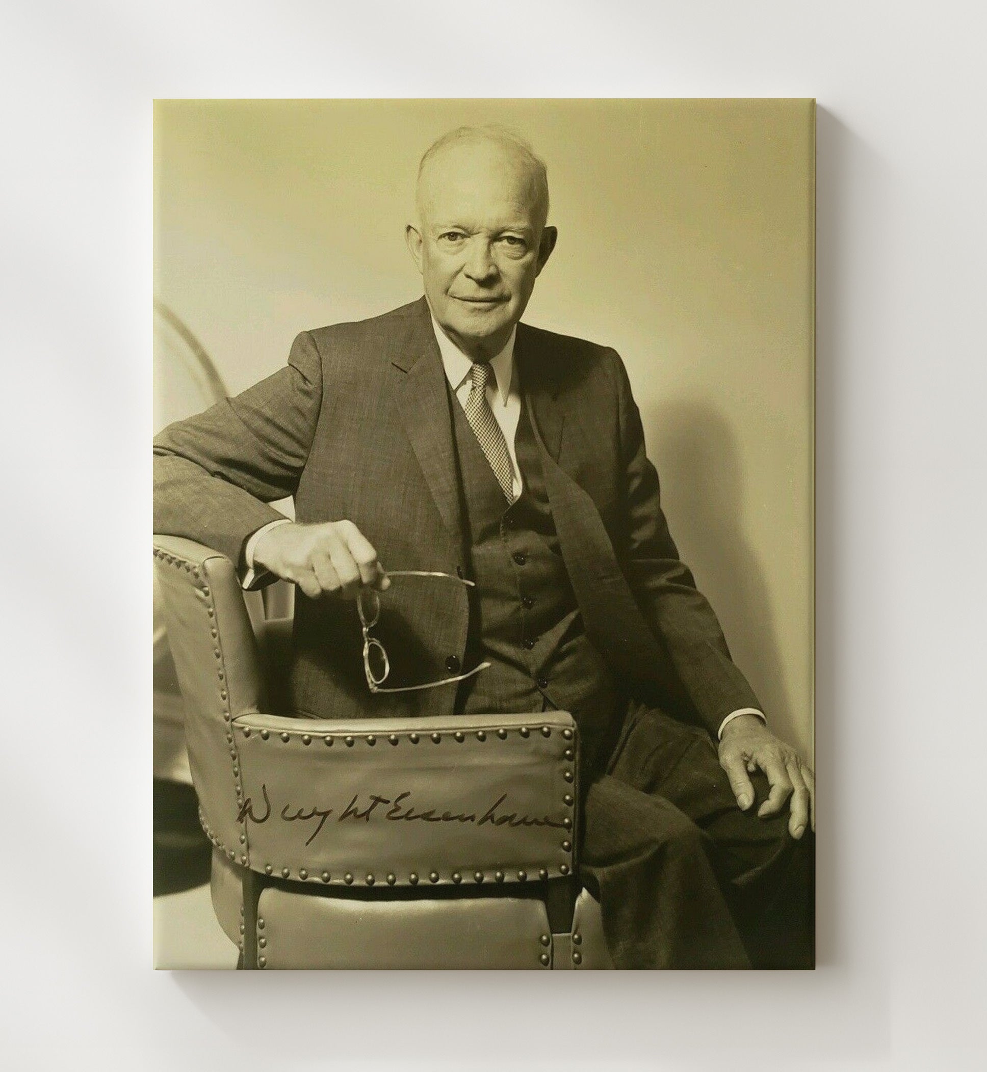 Historical - Dwight D. Eisenhower - Presidential Portrait 1950S History Wall Art