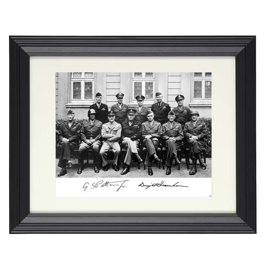 Eisenhower and Patton – Allied Command WWII unframed semi-gloss poster print