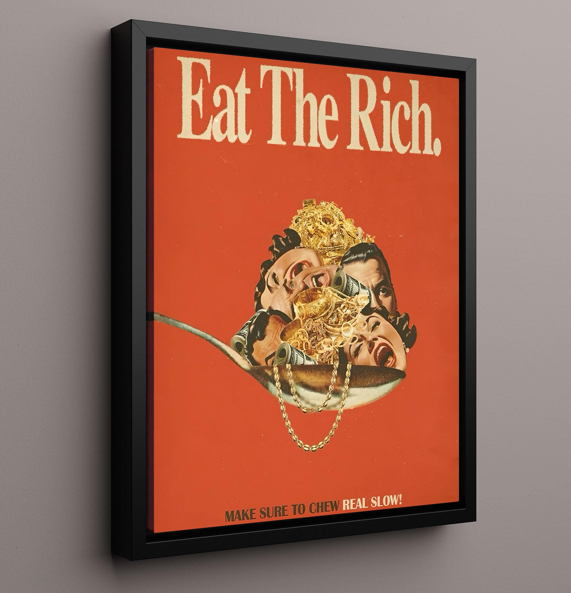 Historical - Economic Inequality Poster - Wealth Critique Eat The Rich Illustration History Wall Art