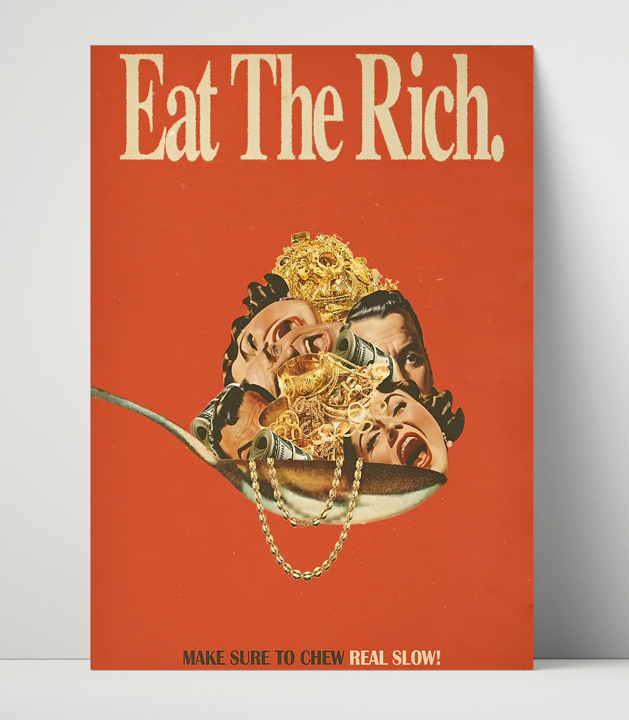 Historical - Economic Inequality Poster - Wealth Critique Eat The Rich Illustration History Wall Art