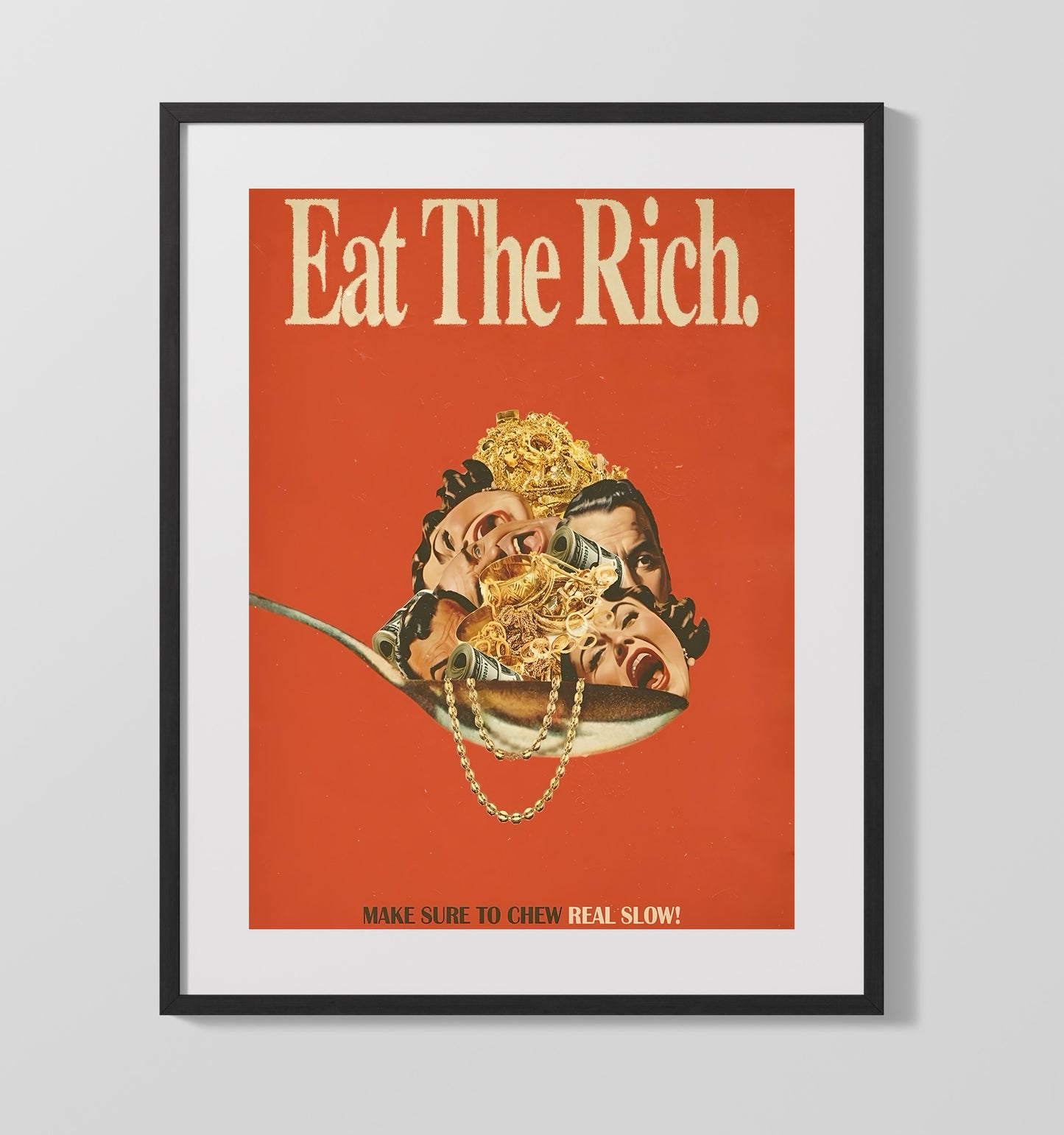 Historical - Economic Inequality Poster - Wealth Critique Eat The Rich Illustration History Wall Art