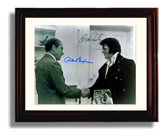 Historical - Elvis Presley And Richard Nixon - White House Handshake 1970 - Landscape History Wall Art