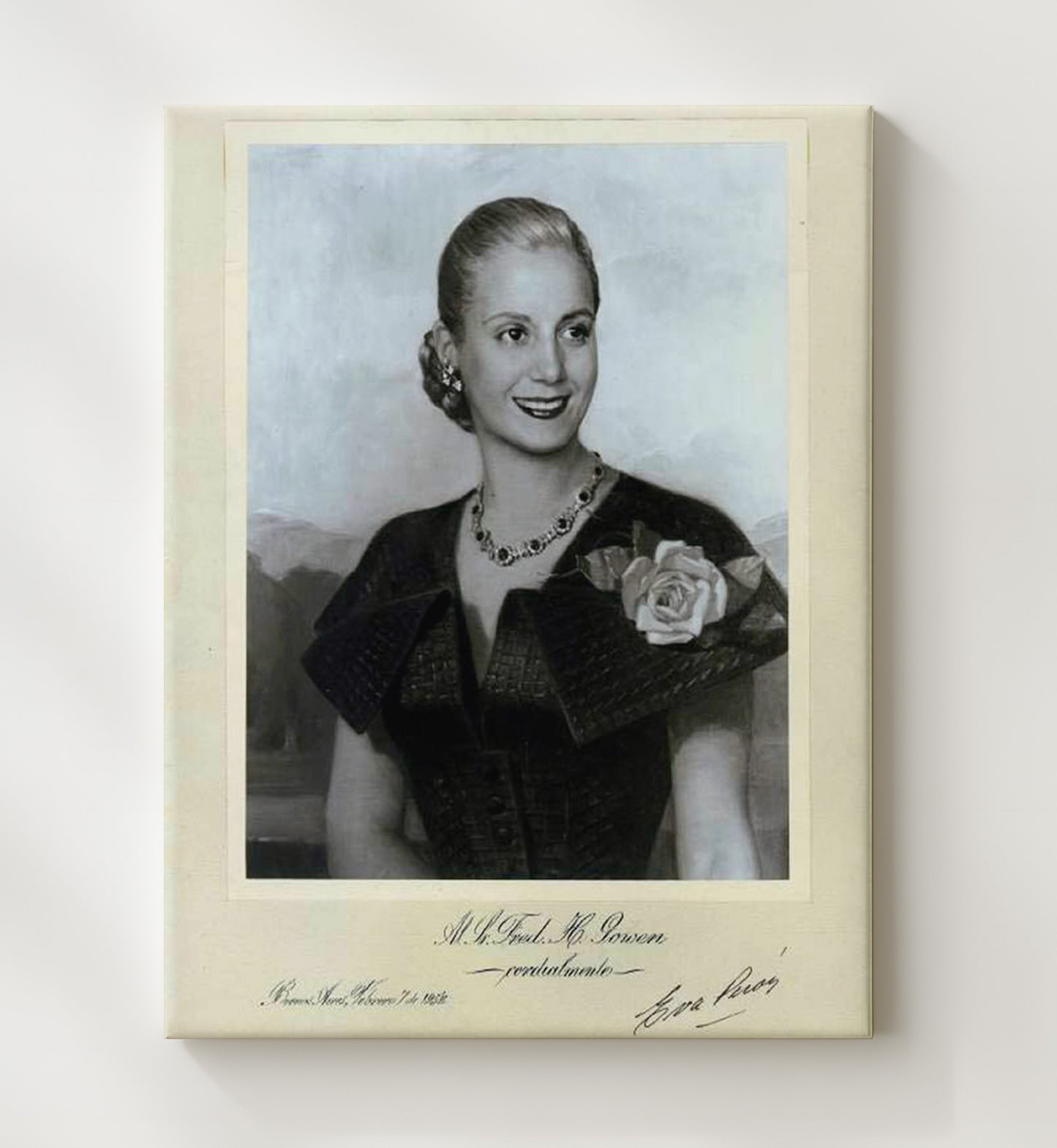 Historical - Eva Peron - Formal Portrait Argentina 1940S History Wall Art