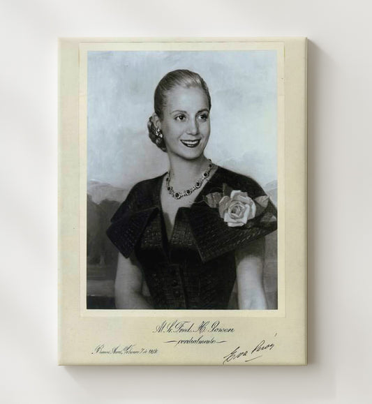 Eva Peron - Formal Argentina 1940s 8x10 Canvas history wall art
