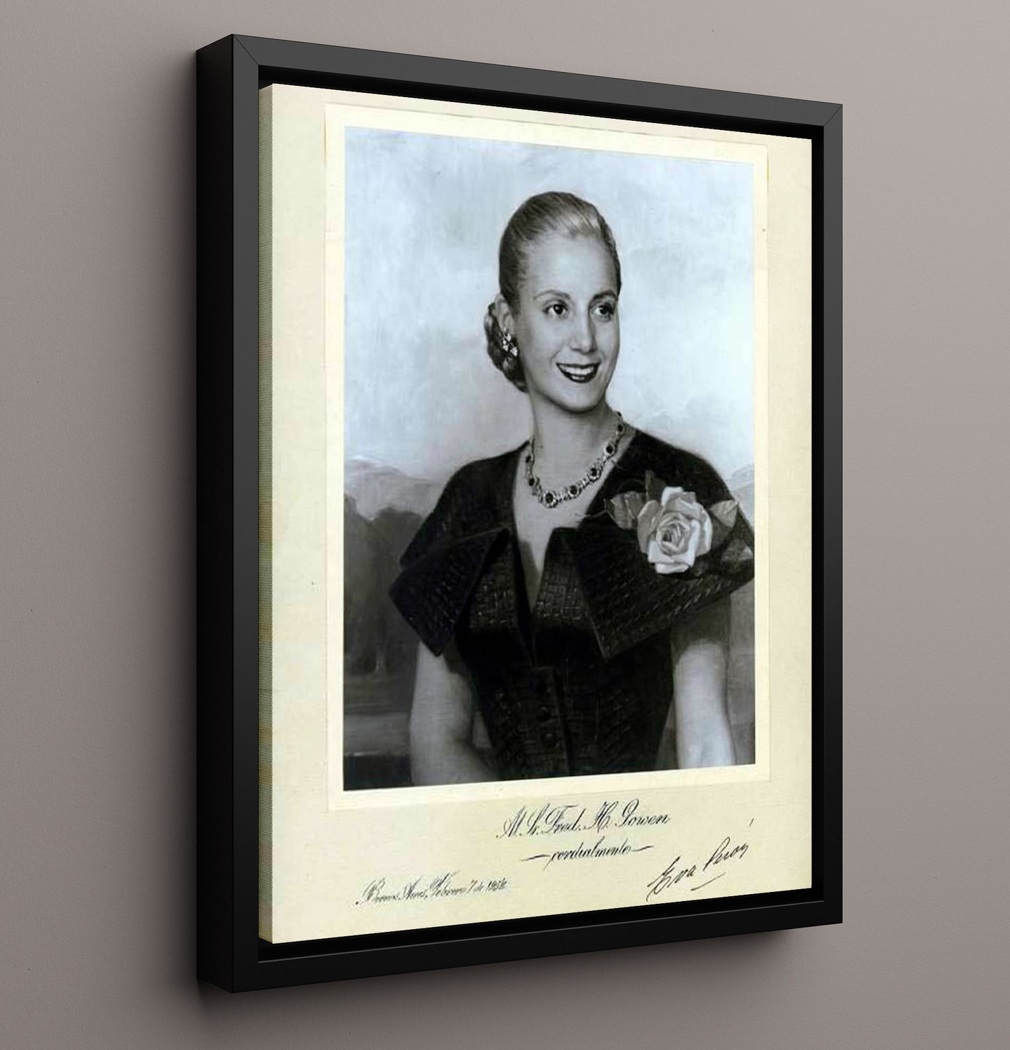Historical - Eva Peron - Formal Portrait Argentina 1940S History Wall Art