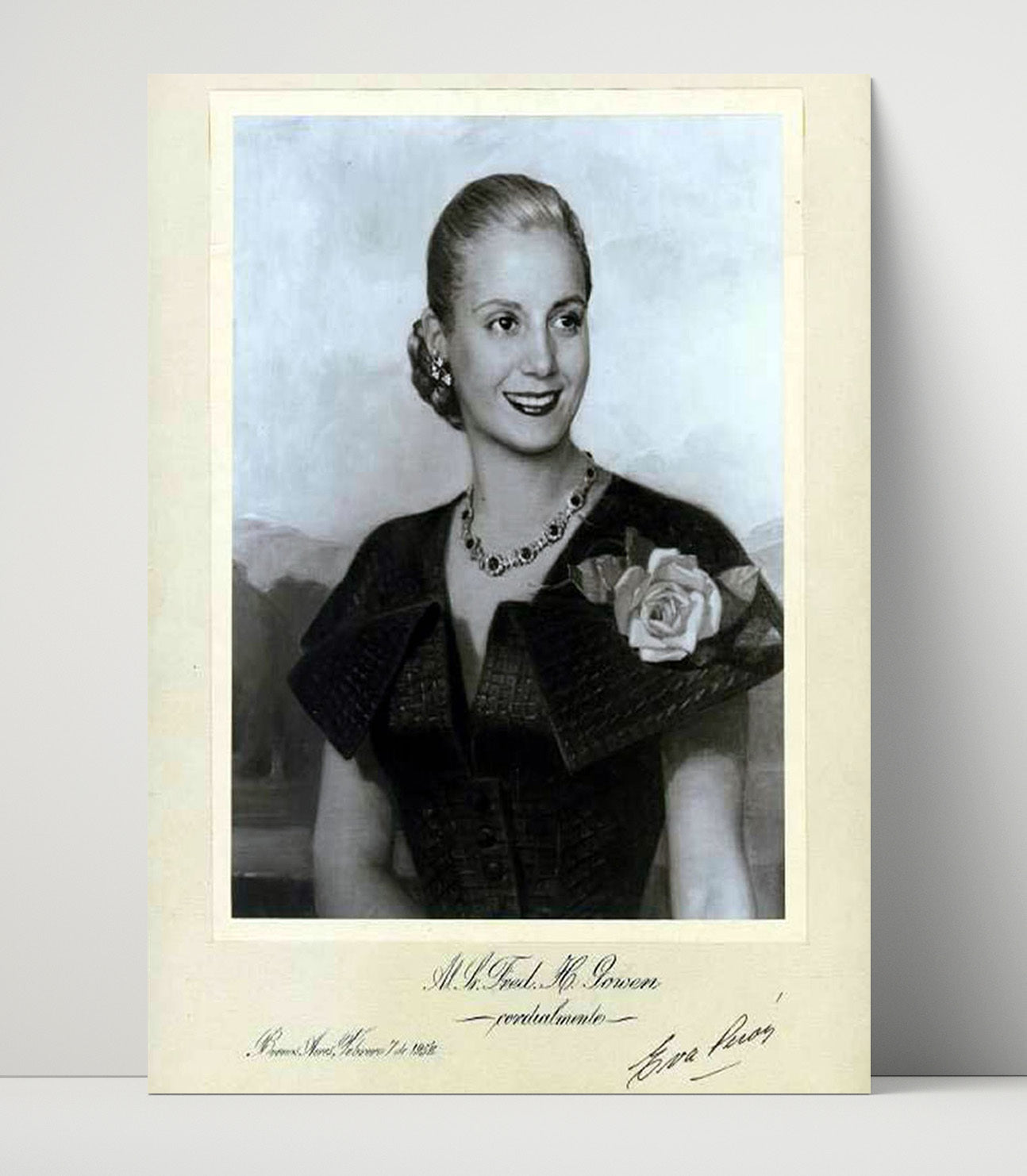 Historical - Eva Peron - Formal Portrait Argentina 1940S History Wall Art