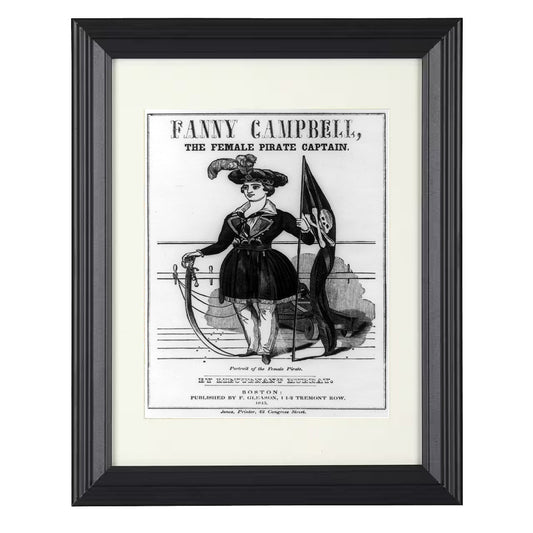 Fanny Campbell – Female Pirate Captain Illustration 1845 unframed semi-gloss poster print