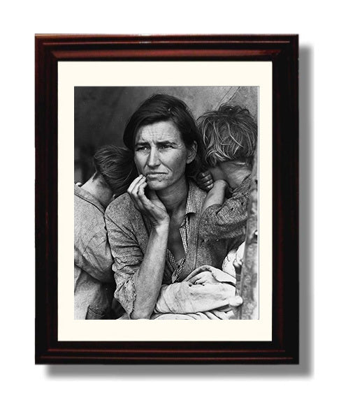 Historical - Florence Owens Thompson - Migrant Mother Portrait 1936 History Wall Art