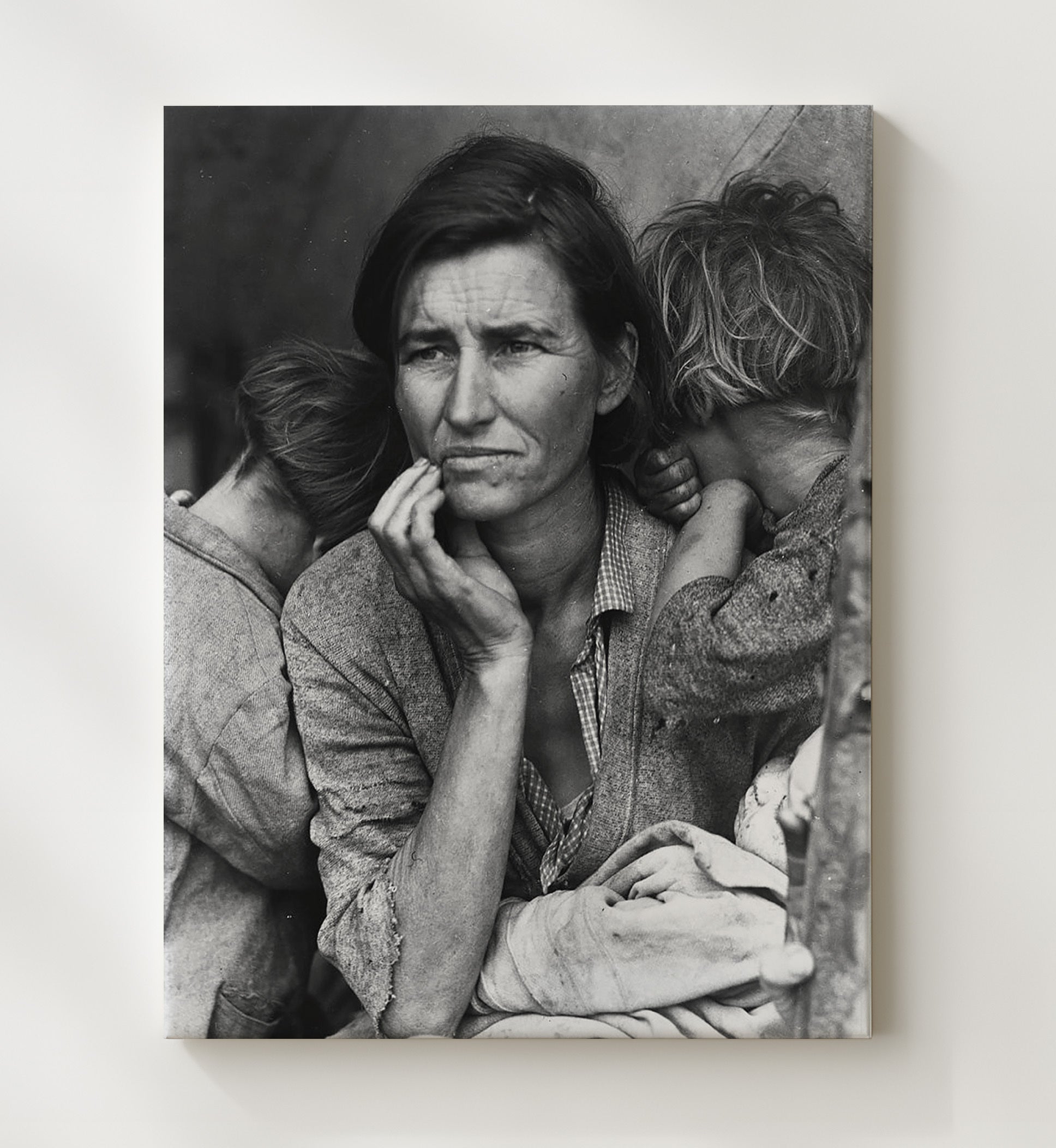 Historical - Florence Owens Thompson - Migrant Mother Portrait 1936 History Wall Art