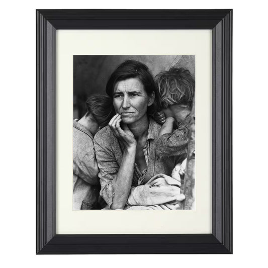 Florence Owens Thompson - Migrant Mother 1936 8x10 Beveled Frame history wall art