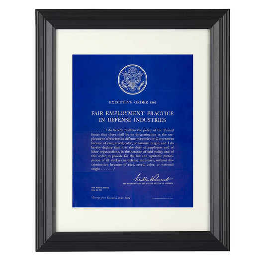 Franklin D. Roosevelt – Fair Employment Order 8802 unframed semi-gloss poster print