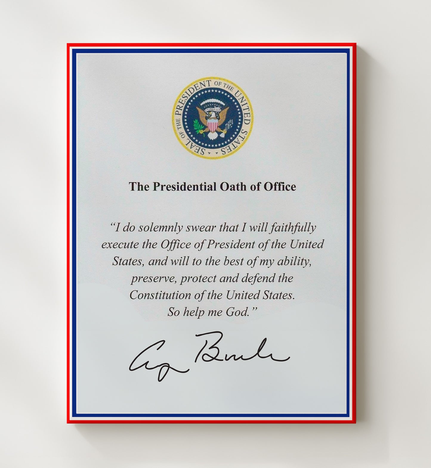 Historical - George H. W. Bush - Presidential Oath Of Office Print History Wall Art