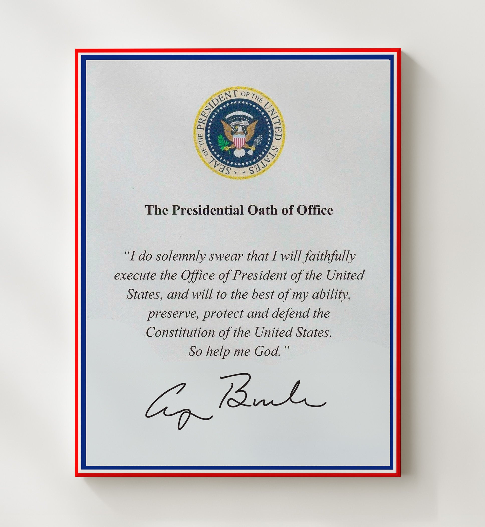 Historical - George H. W. Bush - Presidential Oath Of Office Print History Wall Art