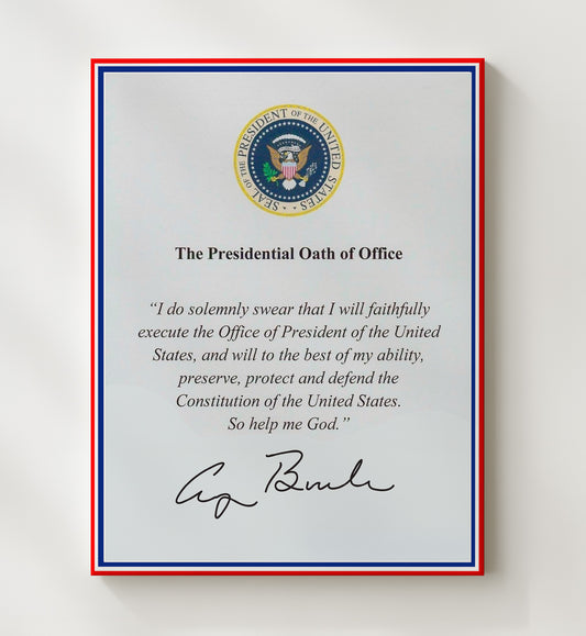 George H. W. Bush - Presidential Oath of Office Print 8x10 Canvas history wall art