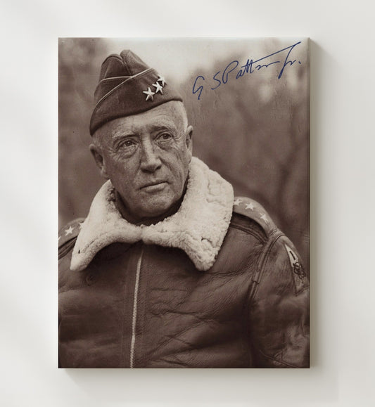 George S. Patton - Military WWII 8x10 Canvas history wall art