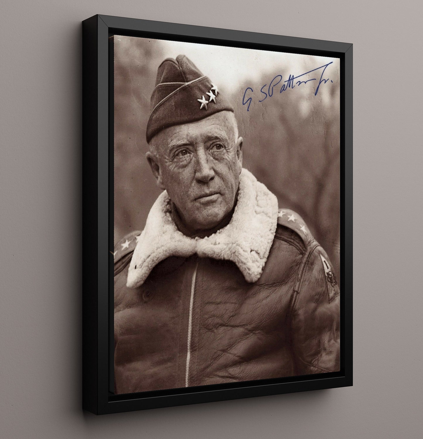 Historical - George S. Patton - Military Portrait Wwii History Wall Art