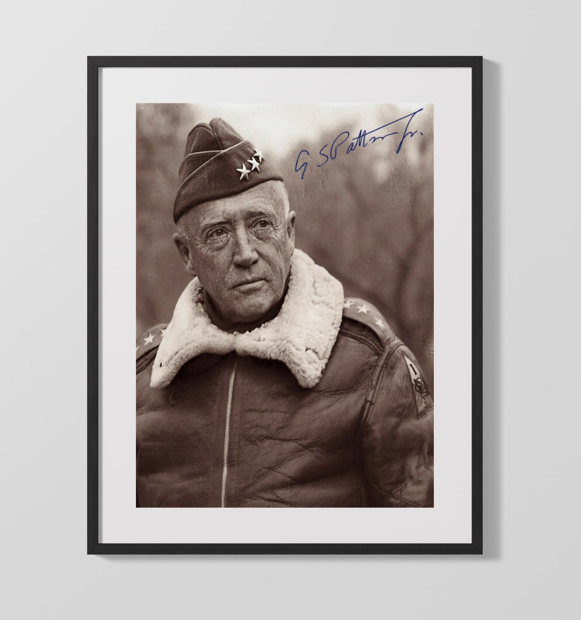 Historical - George S. Patton - Military Portrait Wwii History Wall Art