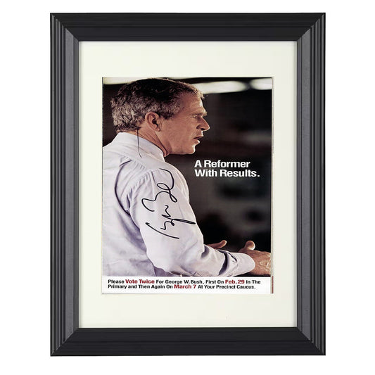 George W. Bush – Campaign Artwork with Results 2000 unframed semi-gloss poster print